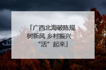 广西北海破陈规树新风 乡村振兴“活”起来