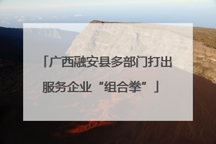 广西融安县多部门打出服务企业“组合拳”