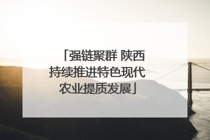 强链聚群 陕西持续推进特色现代农业提质发展