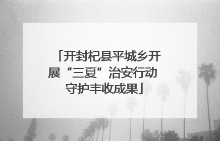 开封杞县平城乡开展“三夏”治安行动 守护丰收成果