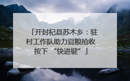 开封杞县苏木乡：驻村工作队助力夏粮抢收按下 “快进键”