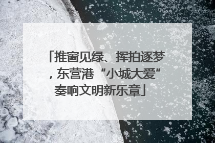 推窗见绿、挥拍逐梦，东营港“小城大爱”奏响文明新乐章