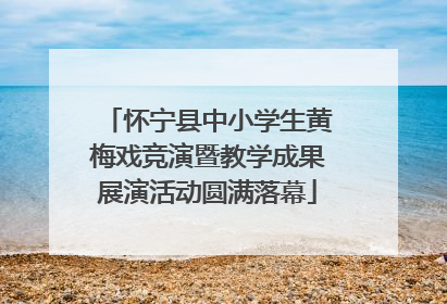 怀宁县中小学生黄梅戏竞演暨教学成果展演活动圆满落幕