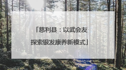 慈利县：以武会友 探索银发康养新模式