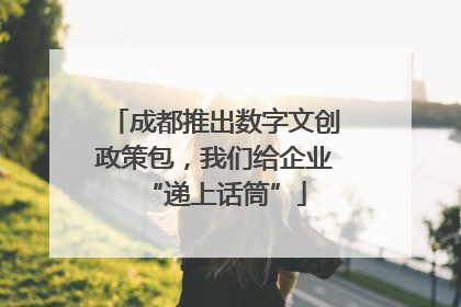成都推出数字文创政策包，我们给企业“递上话筒”