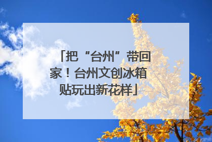 把“台州”带回家！台州文创冰箱贴玩出新花样