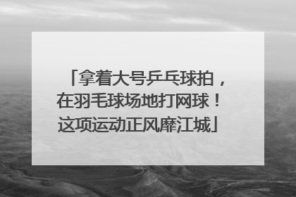 拿着大号乒乓球拍，在羽毛球场地打网球！这项运动正风靡江城