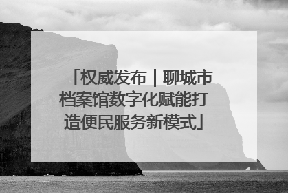 权威发布｜聊城市档案馆数字化赋能打造便民服务新模式