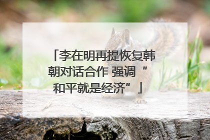 李在明再提恢复韩朝对话合作 强调“和平就是经济”