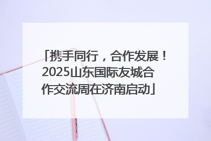 携手同行，合作发展！2025山东国际友城合作交流周在济南启动