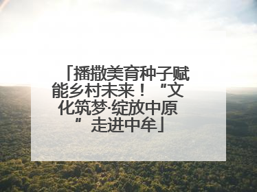 播撒美育种子赋能乡村未来！“文化筑梦·绽放中原”走进中牟