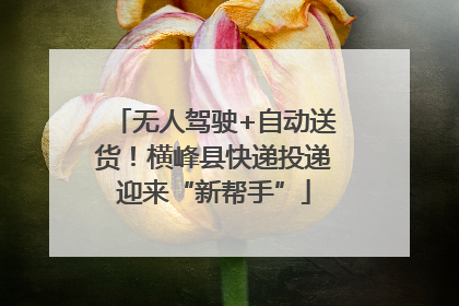 无人驾驶+自动送货！横峰县快递投递迎来“新帮手”