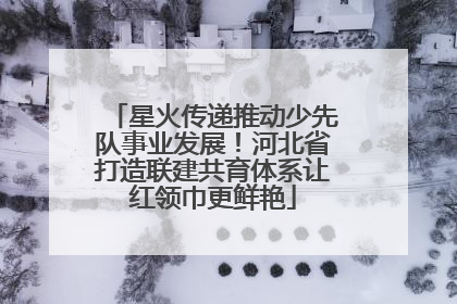 星火传递推动少先队事业发展！河北省打造联建共育体系让红领巾更鲜艳