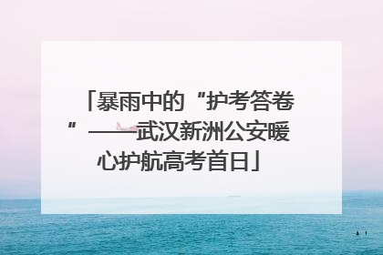 暴雨中的“护考答卷”——武汉新洲公安暖心护航高考首日