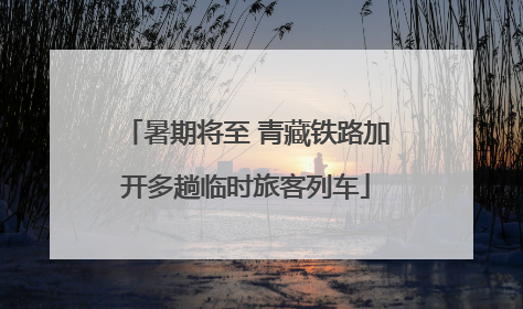 暑期将至 青藏铁路加开多趟临时旅客列车