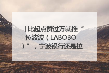 比起点赞过万就推“拉波波（LABOBO）”，宁波银行还是拉业绩吧｜财经辣评