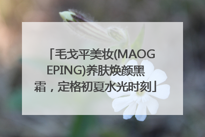 毛戈平美妆(MAOGEPING)养肤焕颜黑霜，定格初夏水光时刻