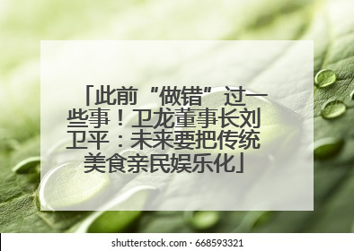 此前“做错”过一些事！卫龙董事长刘卫平：未来要把传统美食亲民娱乐化