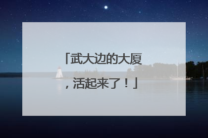 武大边的大厦，活起来了！