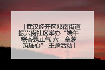 武汉经开区邓南街道振兴街社区举办“端午粽香飘正气 六一童梦筑廉心” 主题活动