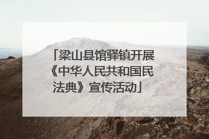 梁山县馆驿镇开展《中华人民共和国民法典》宣传活动