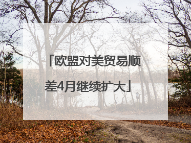 欧盟对美贸易顺差4月继续扩大