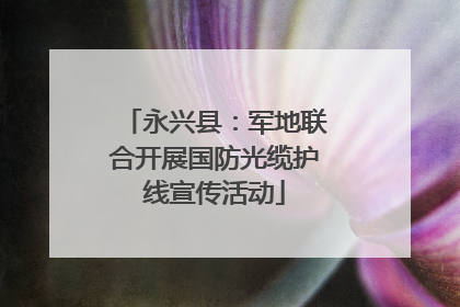永兴县：军地联合开展国防光缆护线宣传活动