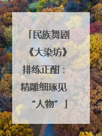 民族舞剧《大染坊》排练正酣：精雕细琢见“人物”