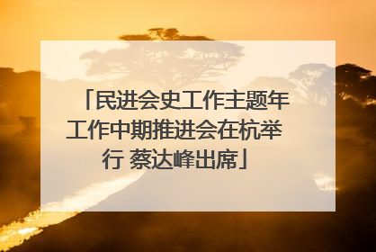 民进会史工作主题年工作中期推进会在杭举行 蔡达峰出席