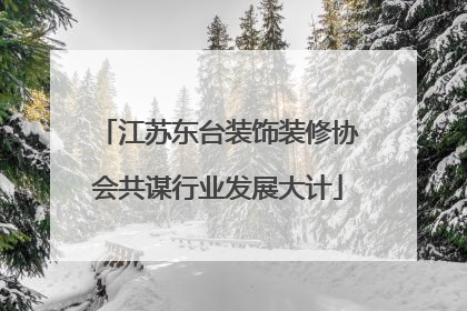 江苏东台装饰装修协会共谋行业发展大计