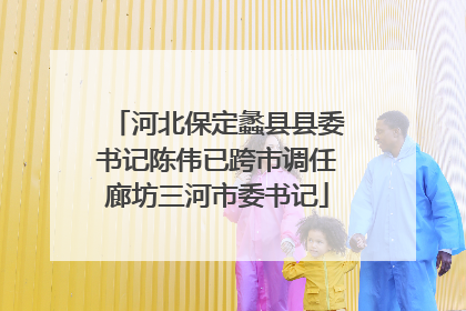 河北保定蠡县县委书记陈伟已跨市调任廊坊三河市委书记
