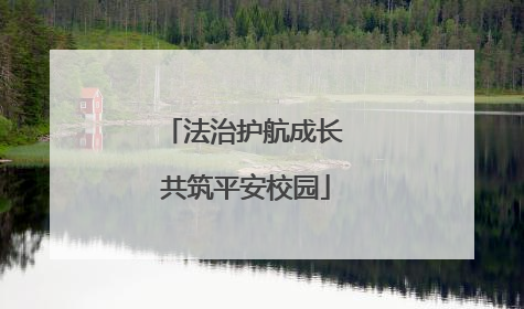 法治护航成长 共筑平安校园