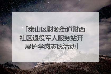 泰山区财源街道财西社区退役军人服务站开展护学岗志愿活动