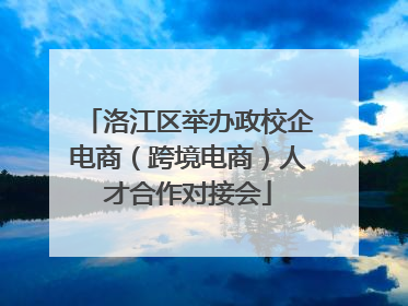 洛江区举办政校企电商（跨境电商）人才合作对接会