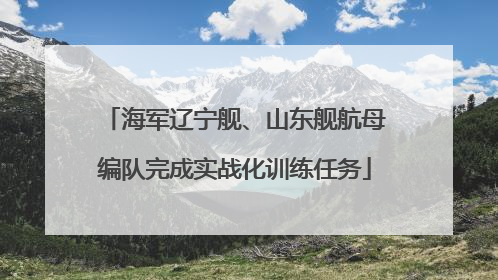海军辽宁舰、山东舰航母编队完成实战化训练任务