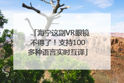 海宁这副VR眼镜不得了！支持100多种语言实时互译