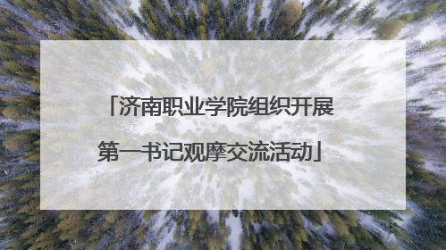 济南职业学院组织开展第一书记观摩交流活动