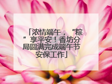 浓情端午，“粽”享平安！香坊分局圆满完成端午节安保工作