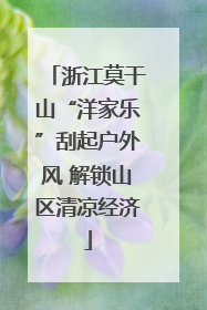 浙江莫干山“洋家乐”刮起户外风 解锁山区清凉经济