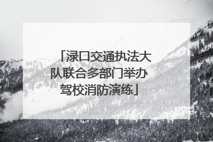 渌口交通执法大队联合多部门举办驾校消防演练