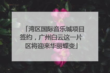 湾区国际音乐城项目签约，广州白云这一片区将迎来华丽蝶变