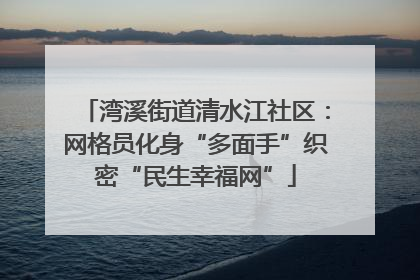 湾溪街道清水江社区：网格员化身“多面手”织密“民生幸福网”