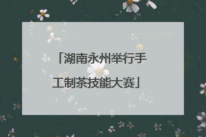 湖南永州举行手工制茶技能大赛