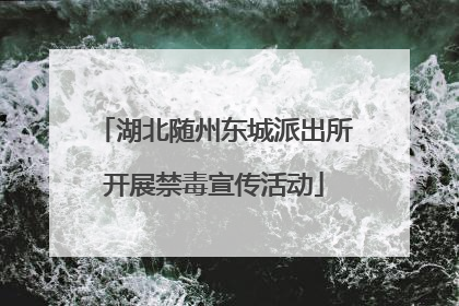 湖北随州东城派出所开展禁毒宣传活动