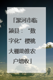 漯河市临颍县：“数字化”樱桃大棚助推农户增收