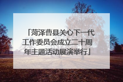 菏泽曹县关心下一代工作委员会成立二十周年主题活动展演举行