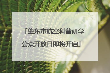 肇东市航空科普研学公众开放日即将开启