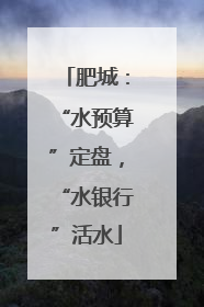 肥城：“水预算”定盘，“水银行”活水