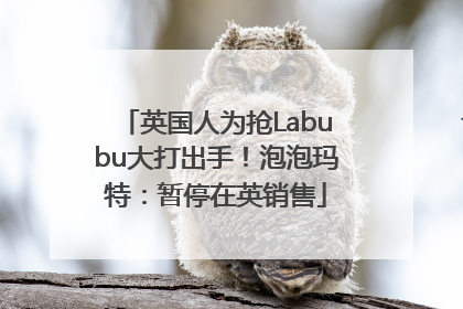 英国人为抢Labubu大打出手！泡泡玛特：暂停在英销售