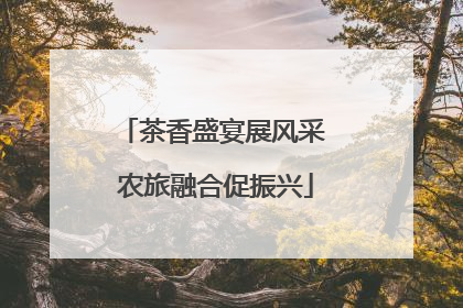 茶香盛宴展风采 农旅融合促振兴